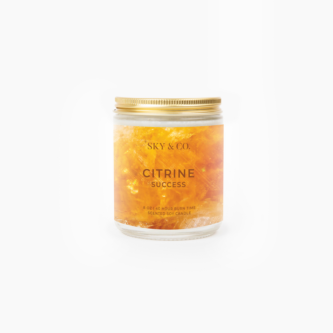 Citrine Candle - Crystal Infused Candle