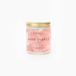 Rose Quartz Candle - Crystal Infused Candle